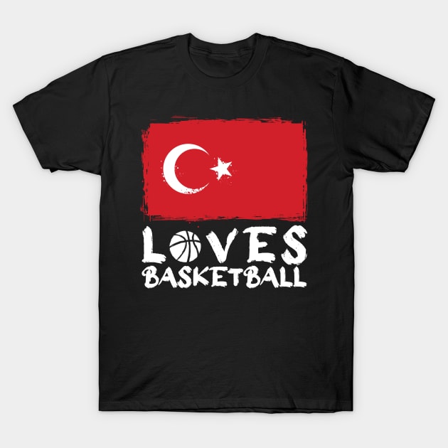 Turkey Loves Basketball T-Shirt by Arestration